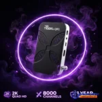 ⁦ريسيفر Tiger QR دجيتال 2K Quad HD، دعم DVB-S2، ذاكرة 8000 قناة، تحديث OFFLINE من الموبايل، تفعيل الضمان من الموبايل، تصميم كوريا صنع في مصر.⁩ - الصورة ⁦3⁩
