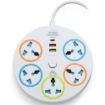 مشترك شاحن سريع دائري 5 في 1 - USB + Type-C