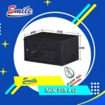راك حائط 6U - كابينة DVR 530×400×300 - باب إزاز - قفل - تهوية - Smile - حامل سيرفر وكاميرات مراقبة